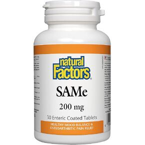 Natural Factors - Same 200mg, Joint & Mood Support, 30 Enteric Coated Tablets