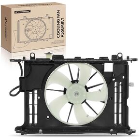 A-Premium Engine Radiator Cooling Fan Assembly Compatible with Select Toyota Models - Corolla 2014-2019 L4 1.8L - Replace# 163630T020, 167110T131