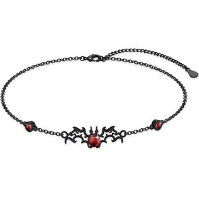 Goth Bat Bracelet 925 Sterling Silver Black Bat Bracelet Halloween Adjustable Bracelet Gothic Bat Jewelry for Women