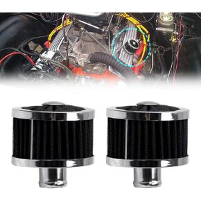 RYANSTAR RACING 2PCS 23MM High Flow Vent Valve Cover Breather Filter Universal Car Air Filter Cold Air Intake Filter Small Air Filter Breather Universal Air Vent Cover Black