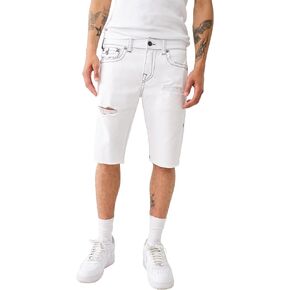 True Religion Men's Ricky Sn Flap 1/2" Shorts Raw Hem