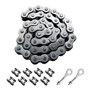 Front Jackshaft 420 Chain 42 Links + Master Link with Chain Tensioner Adjuster for Coleman CT200U BT200X CT200U-EX Baja Warrior MB200 MB165 Predator 212cc 196cc 200cc 6.5hp Mini Bike Heavy Duty Parts