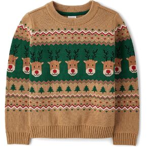 Gymboree,and Toddler Long Sleeve Sweater,Reindeer Fairisle,10