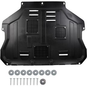 Dasbecan Upgraded Engine Splash Shield, Mud Flaps Engine Guards, Under Engine Cover Directly Compatible with Ford Escape 2013-2019 (Plastic Steel)