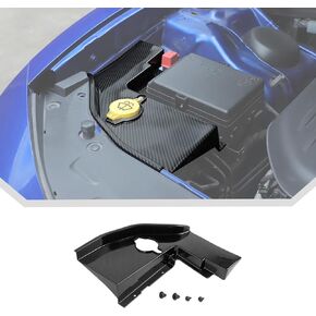 JeCar Carbon Fiber Engine Bay Interior Windshield Washer Tank Cover Interior Accessories for Dodge Charger 2011+ & Challenger 2015+