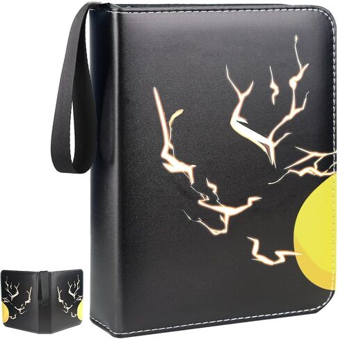 Card Binder 4-Pockets, 400 Pockets Card Holder with 50 Removable Sleeves, Trading Card Collector Zipper Album Holder, Pink… in Saudi Arabia