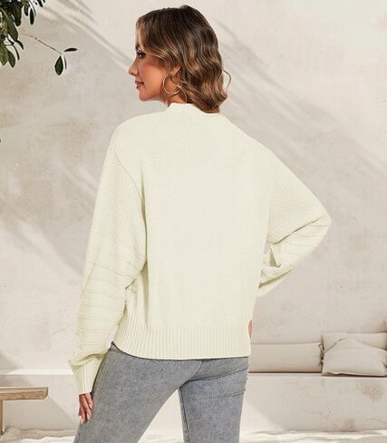 Women Fall Long Sleeve V Neck Cardigan Button Down Lightweight Cropped Cardigan Sweater Jackets in Saudi Arabia