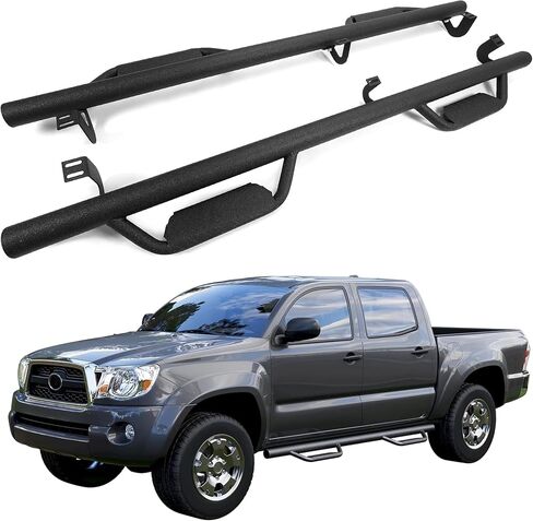 KUAFU Running Boards Compatible with 2005-2023 Toyota Tacoma Double Cab Dropped Steps Side Steps Hoop Bar Nerf Bars Door (Matte Black) in Saudi Arabia
