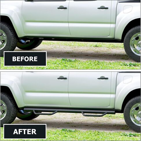 KUAFU Running Boards Compatible with 2005-2023 Toyota Tacoma Double Cab Dropped Steps Side Steps Hoop Bar Nerf Bars Door (Matte Black) in Saudi Arabia