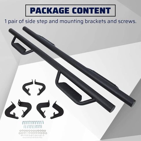 KUAFU Running Boards Compatible with 2005-2023 Toyota Tacoma Double Cab Dropped Steps Side Steps Hoop Bar Nerf Bars Door (Matte Black) in Saudi Arabia