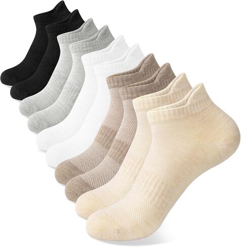 Justay 10 Pairs White Ankle Socks Woman Low Cut Running Cotton Socks Soft Athletic No Show Socks Womens in Saudi Arabia