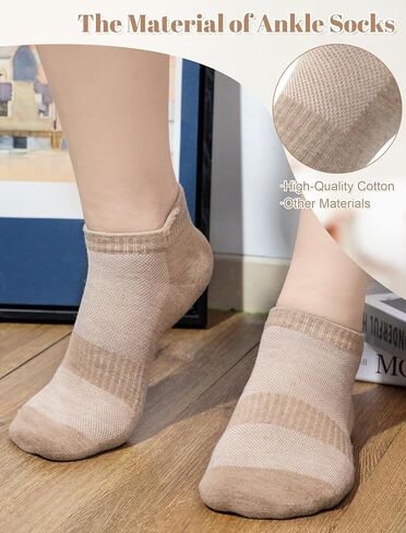 Justay 10 Pairs White Ankle Socks Woman Low Cut Running Cotton Socks Soft Athletic No Show Socks Womens in Saudi Arabia