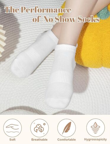 Justay 10 Pairs White Ankle Socks Woman Low Cut Running Cotton Socks Soft Athletic No Show Socks Womens in Saudi Arabia