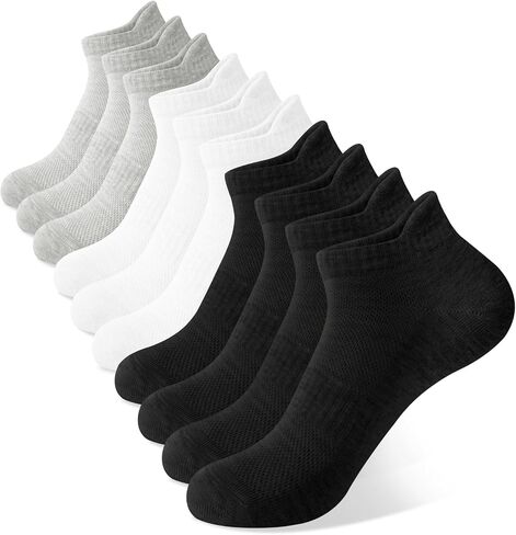Justay 10 Pairs White Ankle Socks Woman Low Cut Running Cotton Socks Soft Athletic No Show Socks Womens in Saudi Arabia