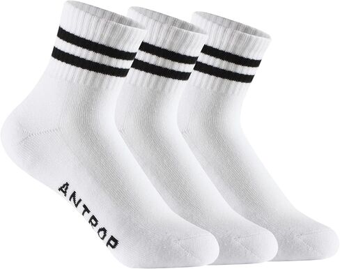 Antrop Women Men Quarter Crew قطن كعب جوارب رياضية للجري (3 أزواج) in Kuwait