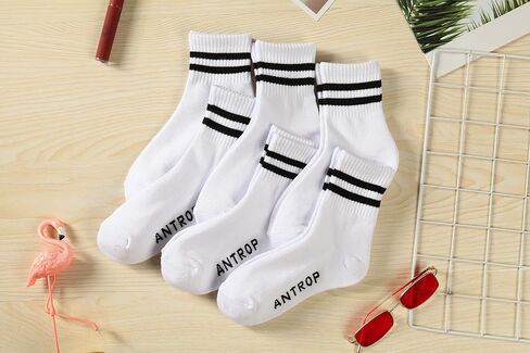 Antrop Women Men Quarter Crew قطن كعب جوارب رياضية للجري (3 أزواج) in Kuwait