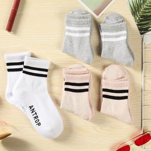 Antrop Women Men Quarter Crew قطن كعب جوارب رياضية للجري (3 أزواج) in Kuwait