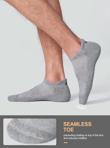 CS CELERSPORT 6 Pairs Ankle Athletic Running Socks Low Cut Sports Tab Socks for Men and Women in Kuwait