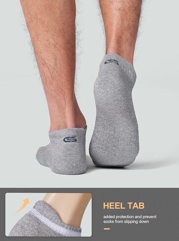 CS CELERSPORT 6 Pairs Ankle Athletic Running Socks Low Cut Sports Tab Socks for Men and Women in Kuwait