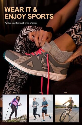 CS CELERSPORT 6 Pairs Ankle Athletic Running Socks Low Cut Sports Tab Socks for Men and Women in Kuwait