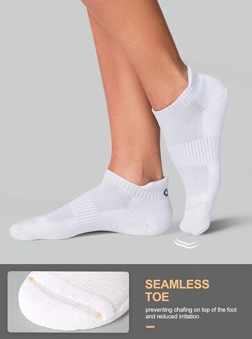 CS CELERSPORT 6 Pairs Ankle Athletic Running Socks Low Cut Sports Tab Socks for Men and Women in Kuwait
