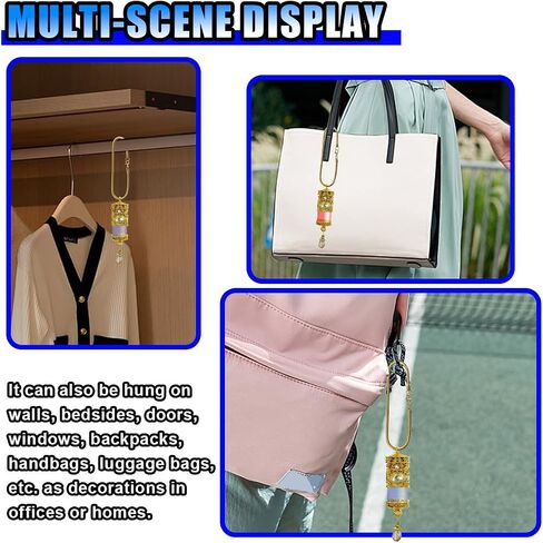 Hanging Car Air Freshener Diffuser, Refillable Essential Oils Empty Perfume Bottle, Alloy Car Aromatherapy Fragrance Perfume Pendant Bottle, Universal Car Interior Ornaments Decor (Gold) in Kuwait