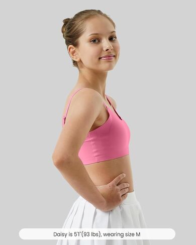 Girls Training Bras Seamless Teen Girls Sports Bras Adjustable Straps Tween Bras for Girls 10-16 Removeable Padding in Saudi Arabia