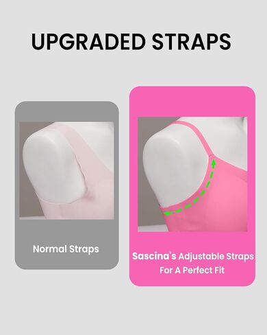 Girls Training Bras Seamless Teen Girls Sports Bras Adjustable Straps Tween Bras for Girls 10-16 Removeable Padding in Saudi Arabia