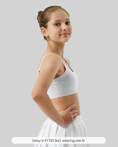 Girls Training Bras Seamless Teen Girls Sports Bras Adjustable Straps Tween Bras for Girls 10-16 Removeable Padding in Saudi Arabia