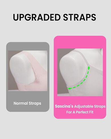 Girls Training Bras Seamless Teen Girls Sports Bras Adjustable Straps Tween Bras for Girls 10-16 Removeable Padding in Saudi Arabia