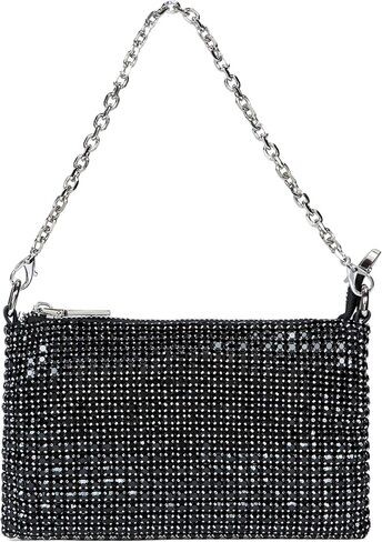 Silver Clutch Sparkly Purse Silver Crossbody Bags Rhinestone Purse for Women in Saudi Arabia