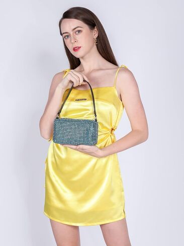 Silver Clutch Sparkly Purse Silver Crossbody Bags Rhinestone Purse for Women in Saudi Arabia