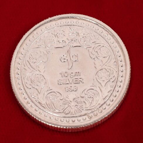 Touchstone Hindu God Lakshmi Ganesha 5 GMS 10 GMS 20 GMS Round Shape 999 Purity Silver Coin. in Saudi Arabia