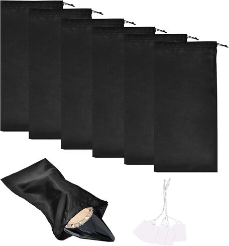 Shoe Dust Bags - 6 Pack Shoe Bags for Travel Satin Fabric Shoe Bag with Drawstring for Men Women Travel Protecting Storing Shoes in Saudi Arabia