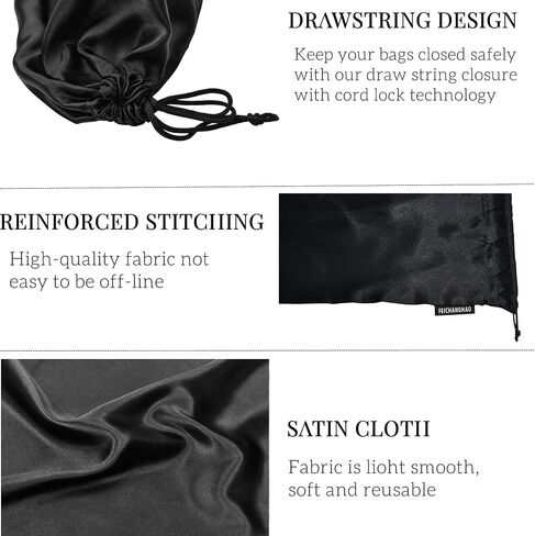 Shoe Dust Bags - 6 Pack Shoe Bags for Travel Satin Fabric Shoe Bag with Drawstring for Men Women Travel Protecting Storing Shoes in Saudi Arabia