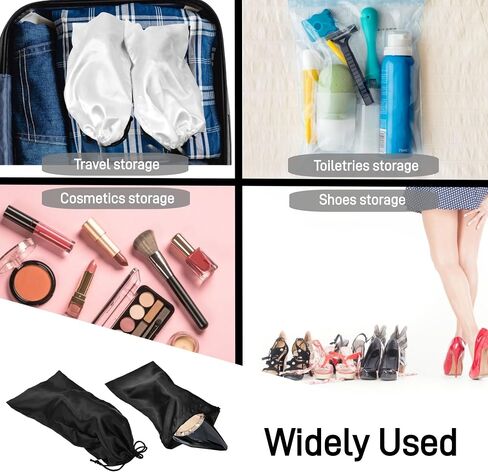 Shoe Dust Bags - 6 Pack Shoe Bags for Travel Satin Fabric Shoe Bag with Drawstring for Men Women Travel Protecting Storing Shoes in Saudi Arabia