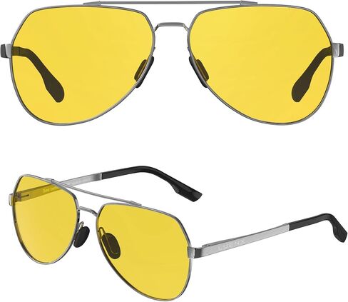 LUENX Aviator Sunglasses for Men Women Polarized New Shades Large Metal Frame - UV 400 Protection in Saudi Arabia
