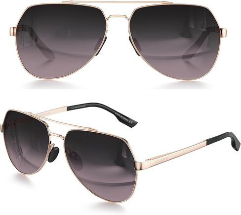 LUENX Aviator Sunglasses for Men Women Polarized New Shades Large Metal Frame - UV 400 Protection in Saudi Arabia