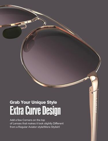LUENX Aviator Sunglasses for Men Women Polarized New Shades Large Metal Frame - UV 400 Protection in Saudi Arabia