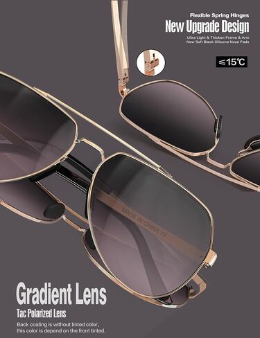 LUENX Aviator Sunglasses for Men Women Polarized New Shades Large Metal Frame - UV 400 Protection in Saudi Arabia