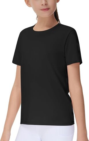 THE GYM PEOPLE Girls Workout Shirts Short Sleeve Loose Fit Crewneck Running Yoga Tee Tops in Saudi Arabia