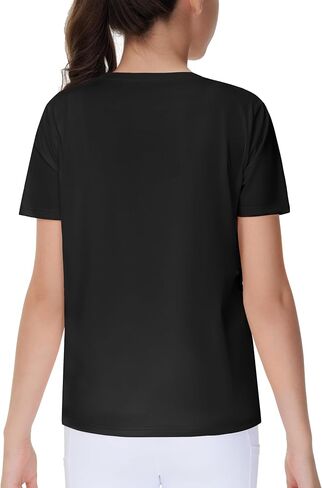 THE GYM PEOPLE Girls Workout Shirts Short Sleeve Loose Fit Crewneck Running Yoga Tee Tops in Saudi Arabia