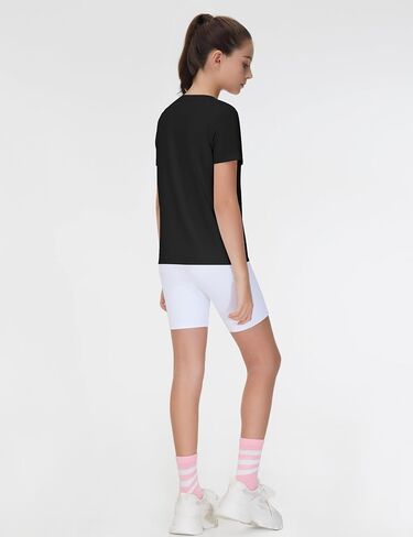 THE GYM PEOPLE Girls Workout Shirts Short Sleeve Loose Fit Crewneck Running Yoga Tee Tops in Saudi Arabia