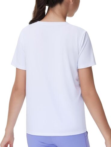 THE GYM PEOPLE Girls Workout Shirts Short Sleeve Loose Fit Crewneck Running Yoga Tee Tops in Saudi Arabia