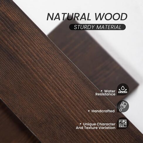Qidordour Floating Shelves for Wall Set of 3, Rustic Wood Wall Shelves for Home Decor, Wall Mounted Farmhouse Floating Shelf for Living Room, Bathroom, Bedroom and Kitchen (Brown) in Saudi Arabia