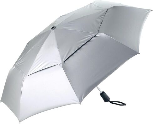 Coolibar UPF 50+ 42 Inch Sodalis Travel Umbrella - Sun Protective (One Size- Silver) in Saudi Arabia