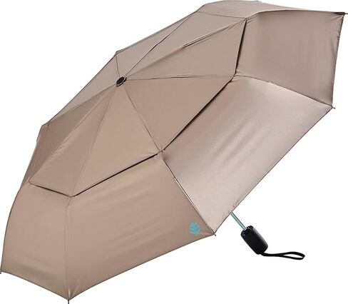 Coolibar UPF 50+ 42 Inch Sodalis Travel Umbrella - Sun Protective (One Size- Silver) in Saudi Arabia