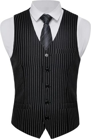 BABEYOND 1920s Mens Gatsby Gangster Vest Costume Accessories Set Fedora Hat in Saudi Arabia
