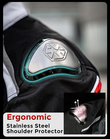 Scoyco Men's Street Motorcycle Jacket Waterproof Motorbike Jacket with CE Armor Removable Thermal Liner Cordura Moto Jacket in Saudi Arabia