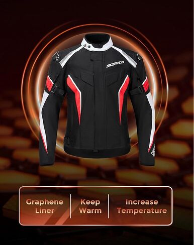 Scoyco Men's Street Motorcycle Jacket Waterproof Motorbike Jacket with CE Armor Removable Thermal Liner Cordura Moto Jacket in Saudi Arabia